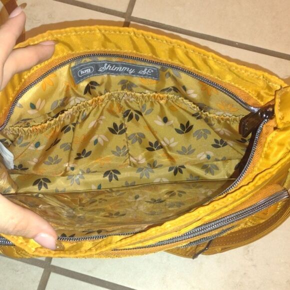 Lug Shimmy Quilted Crossbody Bag Amber Yellow Gold - Picture 6 of 13